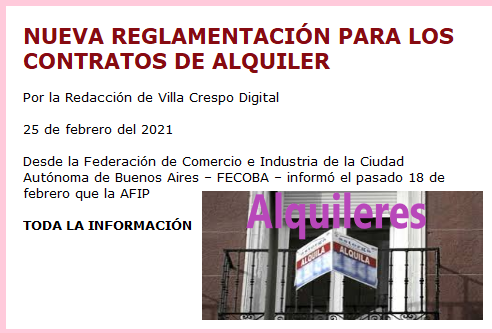 REGLAMENTACIÓN ALQUILERES